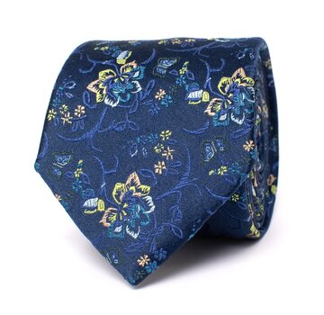 Tresanti DRUINA Silk tie with flowers Green (TRTIIE372 - 900)