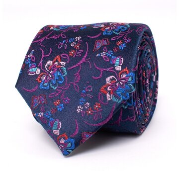 Tresanti DRUINA Silk tie with flowers Multi (TRTIIE372 - 1000)
