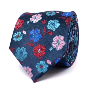 Tresanti DAERIAN Silk tie with flowers Multi (TRTIIE369 - 1000)