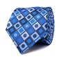 DALIANO Silk tie with geo pattern Blue (TRTIIE366 - 800)