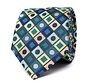 DALIANO Silk tie with geo pattern Green (TRTIIE366 - 900)