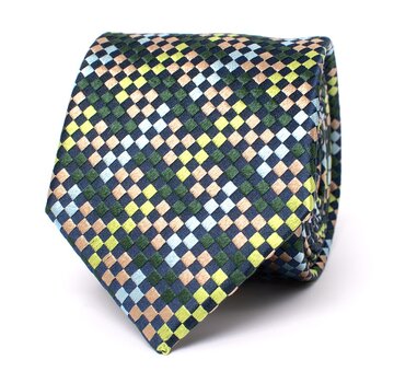 Tresanti DAMIN Silk tie with blocks Green (TRTIIE365 - 900)
