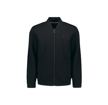 No Excess Sweater Full Zipper Pique Bomber Black (N1006 - 020)