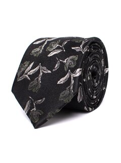 Tresanti DARRY Silk tie with flowers Grey (TRTIIE355 - 200)