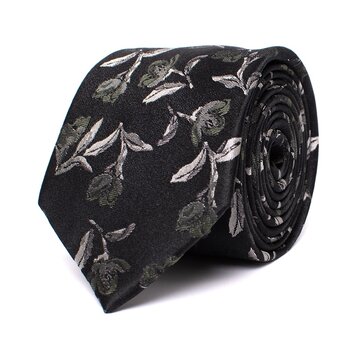 Tresanti DARRY Silk tie with flowers Grey (TRTIIE355 - 200)