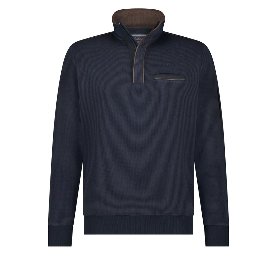 Pullover heavy waffle structure Navy (42.2618 - 110)