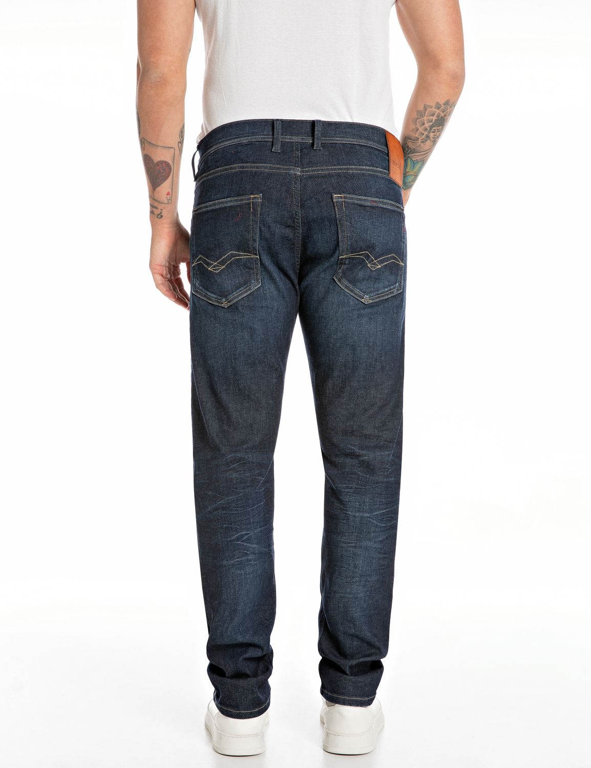 Replay Jeans GROVER STRAIGHT DARK BLUE  - Replay