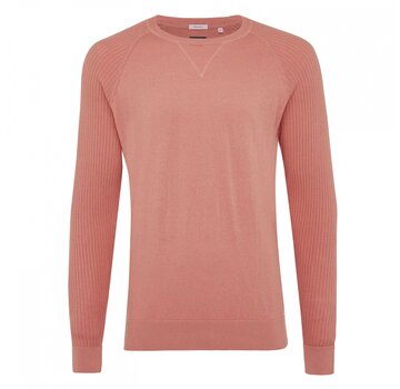 Tresanti Tresanti MAGNUS | Pullover rib sleeves cotton/cashmere Pink (TMKWFA017 - 700)