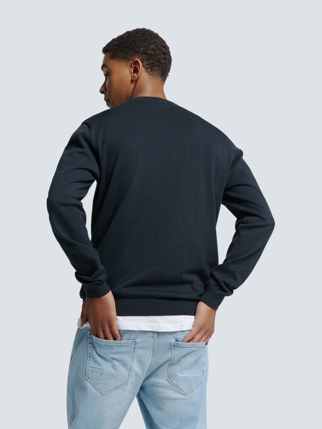 No Excess Pullover Crewneck  Coloured Melange Night  M No Excess