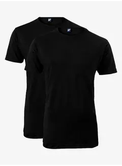 Alan Red T-shirt Derby 2Pack Ronde Hals Black (6672)N