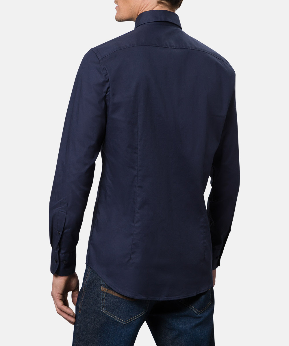 Pierre Cardin Overhemd Tailored Fit Henry CottonStretch Navy Pierre Cardin