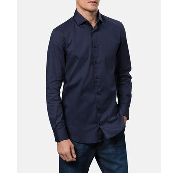 Pierre Cardin Overhemd Tailored Fit Henry Cotton/Stretch Navy (11490.9000 - 6000)
