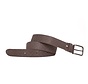 DANI | Nubuck leather belt with embossing Dark brown (TRBEIE051 - 402)