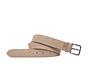 DANI | Nubuck leather belt with embossing Taupe (TRBEIE051 - 205)