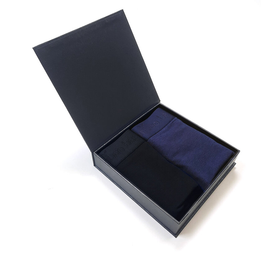 Bmaboo Basics Boxershorts 2Pack Gift Bamboo Black/Navy Ton Sur Ton (RICO-2GP-003)