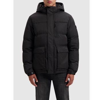 Pure Path Woven Twill Hooded Jacket Black (24130402 - 02)