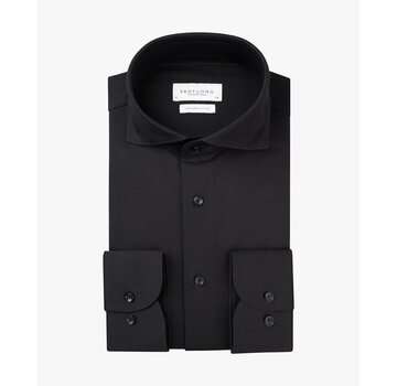 Profuomo Overhemd Japanese Knitted Shirt Black (PP2HC10011)N