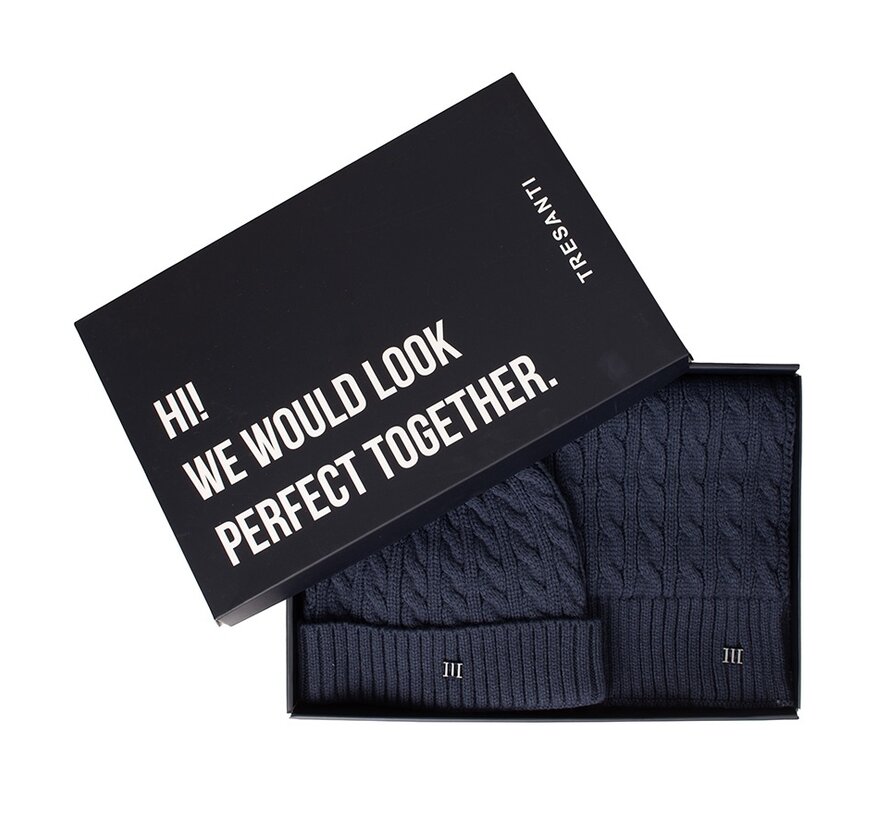 Domiziano I Giftbox Scarf & Beanie Navy (TRCOIE013 - 803)