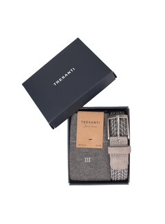 Tresanti Daly I Giftbox Braided Belt And Bamboo Socks Grey (TRCOIE016 - 200)