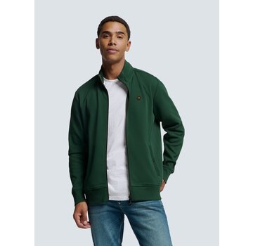 No Excess Sweater Full Zipper Twill Jacquard Dark Green (25100823SN - 052)