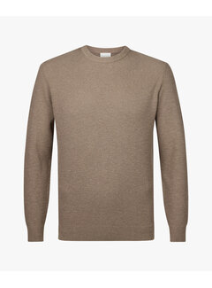 Profuomo Textured Crewneck Trui Taupe (PPVJ30006D)