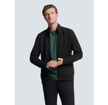 No Excess Sweater Full Zipper Twill Jacquard Black (25100823SN - 020)