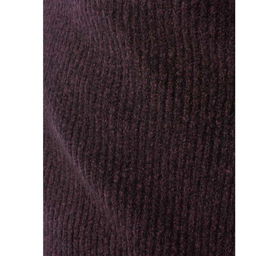Pullover Crewneck 2 Coloured Soft Stretch Aubergine (25210918 - 083)