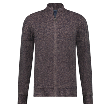 Fellows United Vest Cardigan Structure Knit Dark Brown (32.1104 - 141)