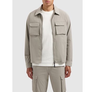 Pure Path Crêpe Stretch Overshirt Taupe (24030204 - 53)