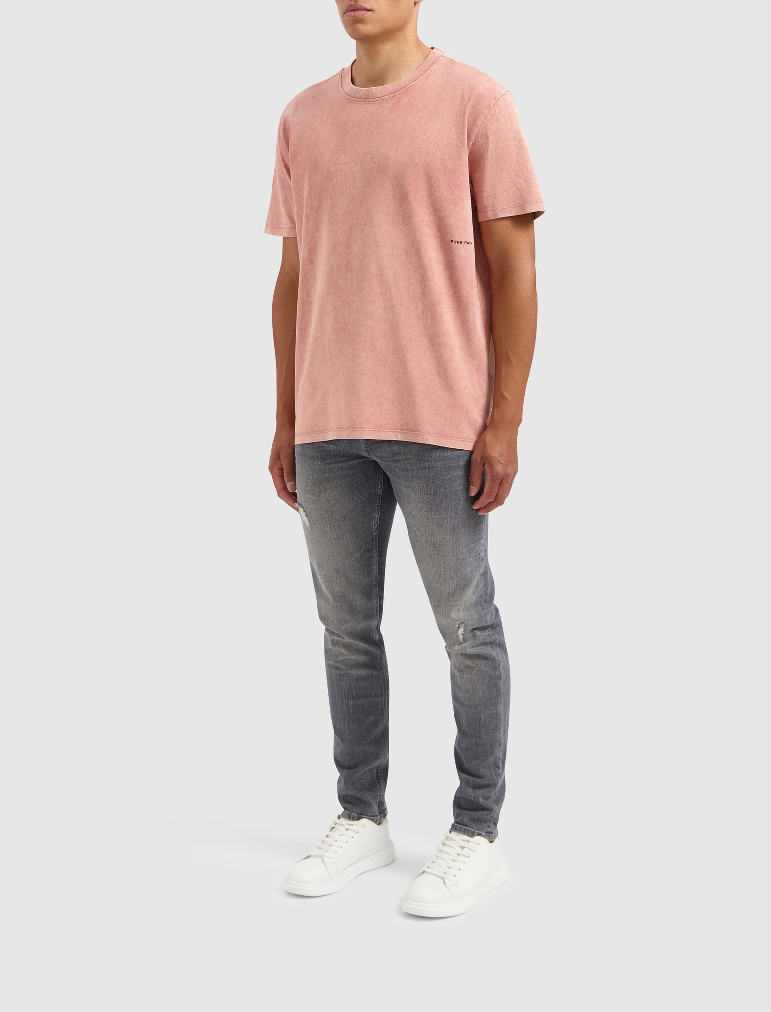 Pure Path Acid Sideline Wordmark T-shirt Dark Peach M Pure Path