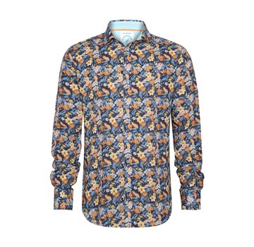 A Fish Named Fred Shirt floral Navy (31.015.604)