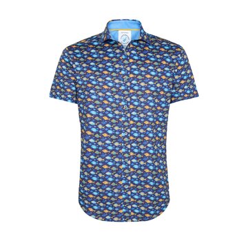 A Fish Named Fred Shirt SS fish Navy (31.066.604)