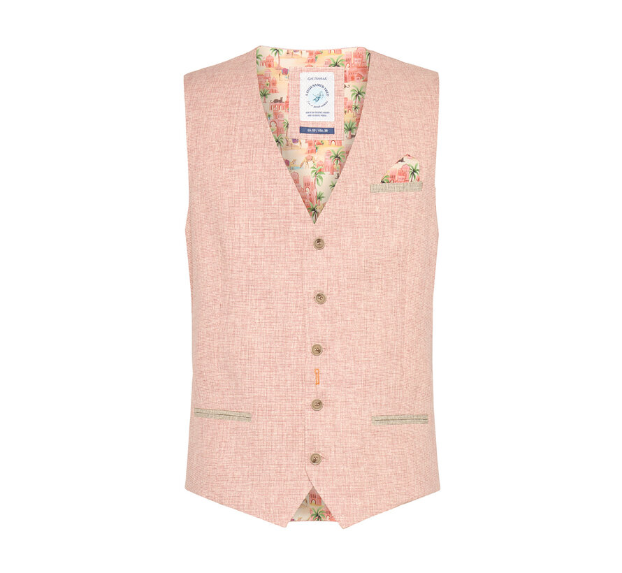 Waistcoat small check Rose Pink (31.131.430)