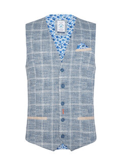 A Fish Named Fred Waistcoat travel check Cobalt (31.137.607)