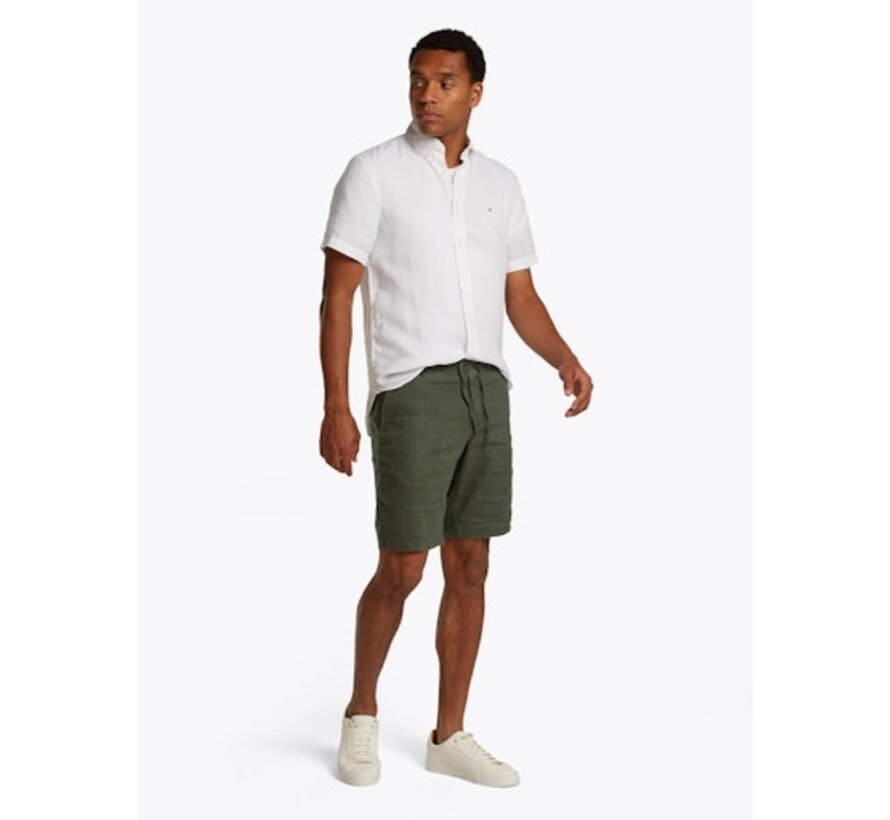 HARLEM PO LINEN SHOR Army Green (MW0MW37804 - RBN)