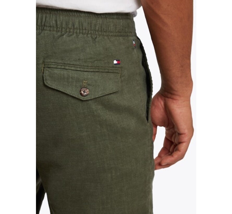 HARLEM PO LINEN SHOR Army Green (MW0MW37804 - RBN)