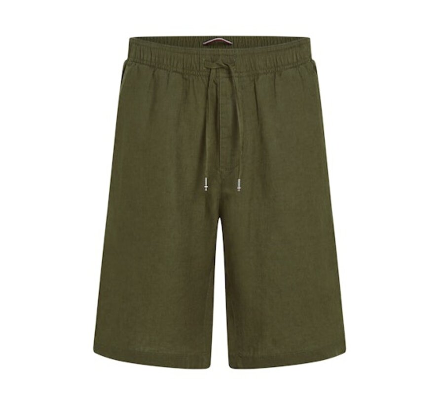 HARLEM PO LINEN SHOR Army Green (MW0MW37804 - RBN)