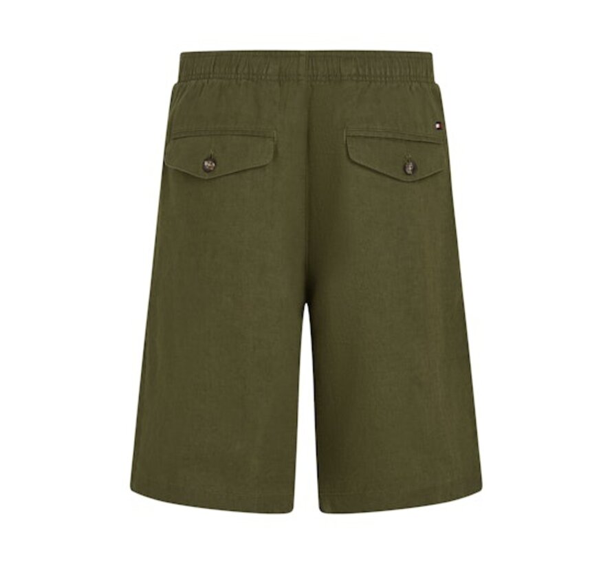 HARLEM PO LINEN SHOR Army Green (MW0MW37804 - RBN)