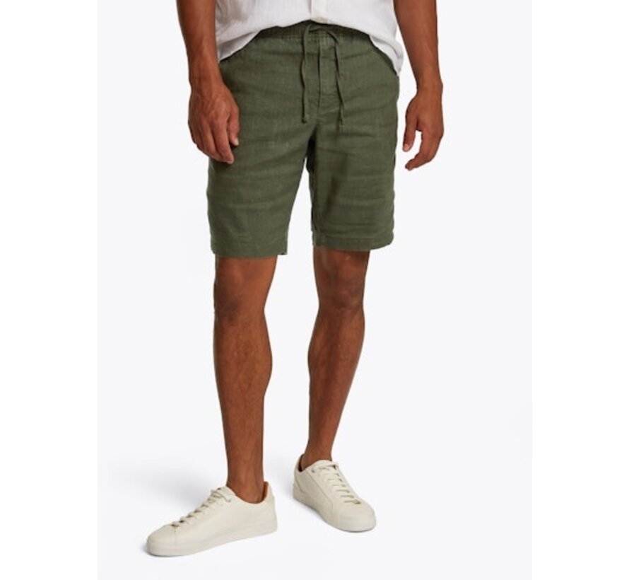 HARLEM PO LINEN SHOR Army Green (MW0MW37804 - RBN)