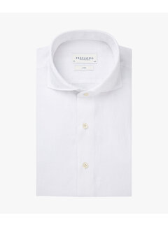 Profuomo LINNEN SHIRT X-CUTAWAY SF WHITE (PPWH10020A)
