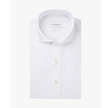Profuomo LINNEN SHIRT X-CUTAWAY SF WHITE (PPWH10020A)