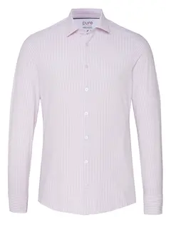 Pure Shirts Hemd Functional streifen rosa functional fit (E11302-21122 - 388)