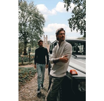 Kultivate Half Zip Trui KN Oblique Egret (2401020802 - 226)