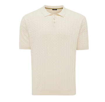 Tresanti EEFRON Small cable knit polo Beige (TRKWJA121 - 101)