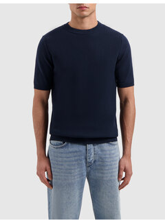 Pure Path Braided Knitwear T-shirt Navy (25010817 - 07)