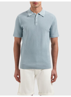 Pure Path Braided Knitwear Polo Blue Grey (25010815 - 93)