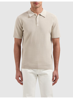 Pure Path Braided Knitwear Polo Sand (25010815 - 46)