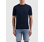 Vertical Striped Knitwear T-shirt Navy (25010804 - 07)