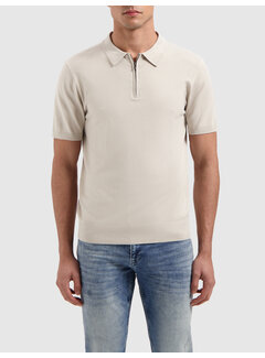 Pure Path Half-zip Knitwear Polo Sand (25010801 - 46)