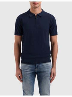 Pure Path Half-zip Knitwear Polo Navy (25010801 - 07)